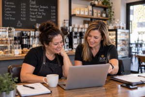 collaborative café consulting session